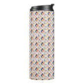 Tall travel mug with a vibrant, geometric pattern  thermosbecher (Nach links gedreht)