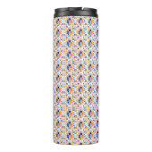 Tall travel mug with a vibrant, geometric pattern  thermosbecher (Rückseite)