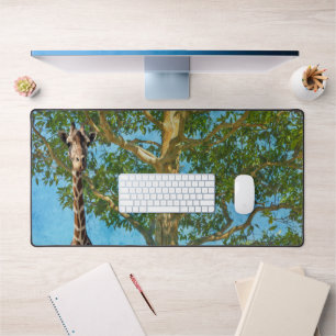 Tall Tree and Giraffe Nature Desk Mat Pad Schreibtischunterlage