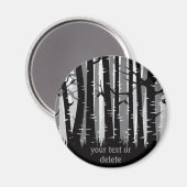 Tall Trees forest - grau - on dark Magnet (Vorderseite/Rückseite)