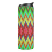 Tall tumbler featuring vibrant zigzag patterns thermosbecher (Nach links gedreht)
