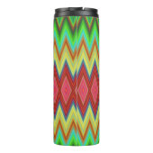 Tall tumbler featuring vibrant zigzag patterns thermosbecher (Rückseite)