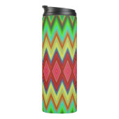Tall tumbler featuring vibrant zigzag patterns thermosbecher (Nach rechts gedreht)