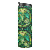 Tall tumbler with lush green tropical leaves thermosbecher (Nach rechts gedreht)