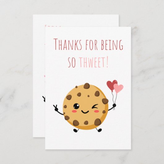 Tall Vertikal lächelnd Cookie Lehrer Danke Auto (Vorne/Hinten)