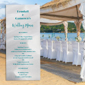 Tall Wedding Menu White Beach Sand Template Ankündigung