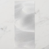 Tall Wedding Menu White Beach Sand Template Ankündigung (Rückseite)