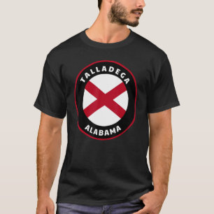 Talladega Alabama AL State Flag Abzeichen Vacation T-Shirt