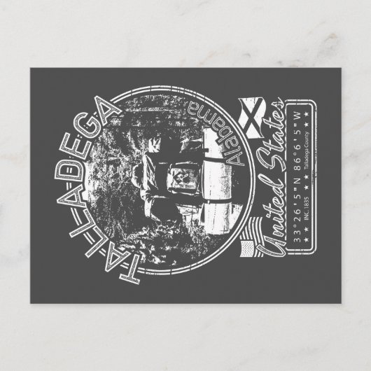 TALLADEGA ALABAMA - TALLADEGA NATIONALER WALD POSTKARTE (Vorderseite)