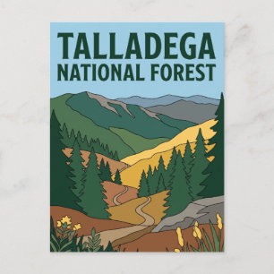 Talladega National Forest Alabama Postkarte