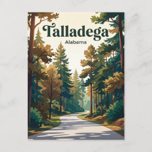 Talladega National Forest Road Alabama Postkarte