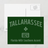 TALLAHASSEE: 1824 POSTKARTE (Vorne/Hinten)