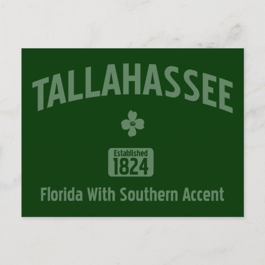 TALLAHASSEE: 1824 POSTKARTE (Vorderseite)
