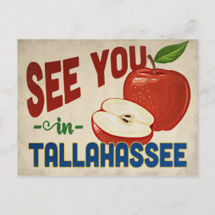 Tallahassee Florida Apple - Vintage Travel Postkarte
