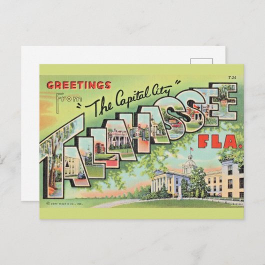Tallahassee Florida Begrüßung Postkarte (Vorne/Hinten)