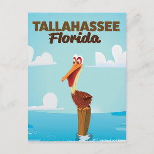 Tallahassee Florida Cartoon-Reiseposter Postkarte