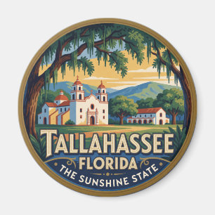 Tallahassee Florida Hauptstadt Retro-Reiseerinneru Magnet