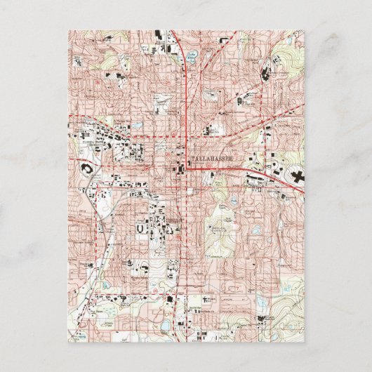 Tallahassee Florida Karte (1999) (Vorderseite)