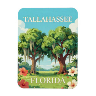Tallahassee Florida Magnolie und Eiche 🌿 Magnet