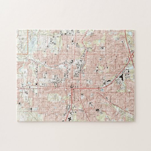 Tallahassee Florida Map (1999) Puzzle (Horizontal)
