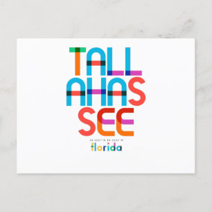 Tallahassee Florida Mitte des Jahrhunderts, Pop Ar Postkarte