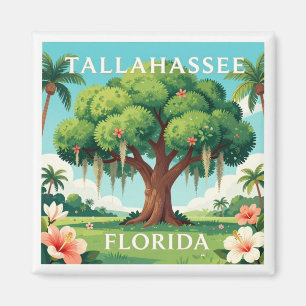 Tallahassee Florida Reise Magnolie und Eiche 🌿 Magnet