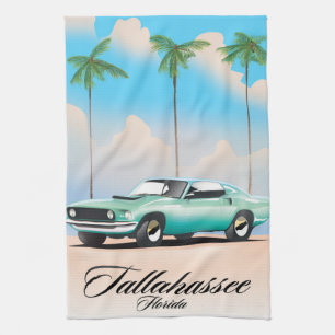 Tallahassee Florida Reiseplakat. Geschirrtuch