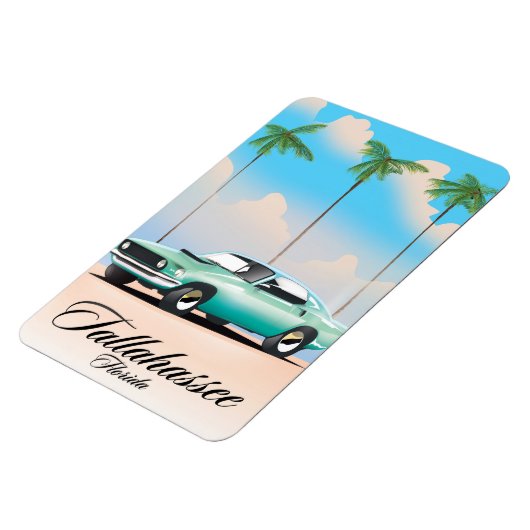 Tallahassee Florida Reiseplakat. Magnet (Linke Seite)