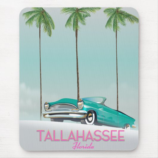 Tallahassee Florida Reiseplakat Mousepad (Vorne)