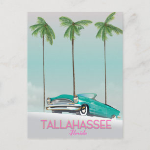 Tallahassee Florida Reiseplakat Postkarte