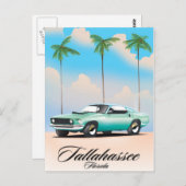 Tallahassee Florida Reiseplakat. Postkarte (Vorne/Hinten)