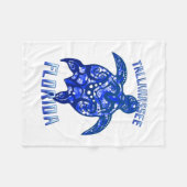 Tallahassee Florida Vacation Tribal Turtle Fleecedecke (Vorderseite (Horizontal))