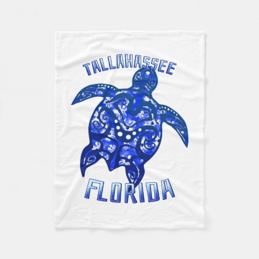 Tallahassee Florida Vacation Tribal Turtle Fleecedecke (Vorderseite)
