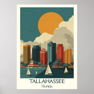 Tallahassee Florida Vintages Städtische Badeanstal Poster