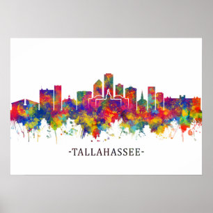 Tallahassee USA Skyline Poster