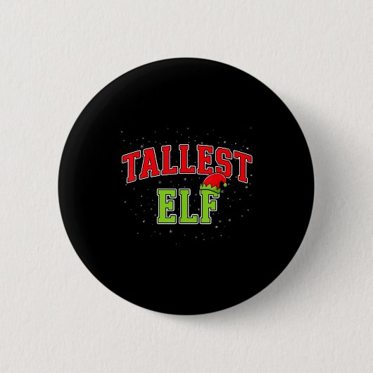 Tallest Elf Christmas Family Matching Group Xmas Button (Vorderseite)