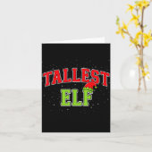 Tallest Elf Christmas Family Matching Group Xmas Karte (Gelbe Blume)