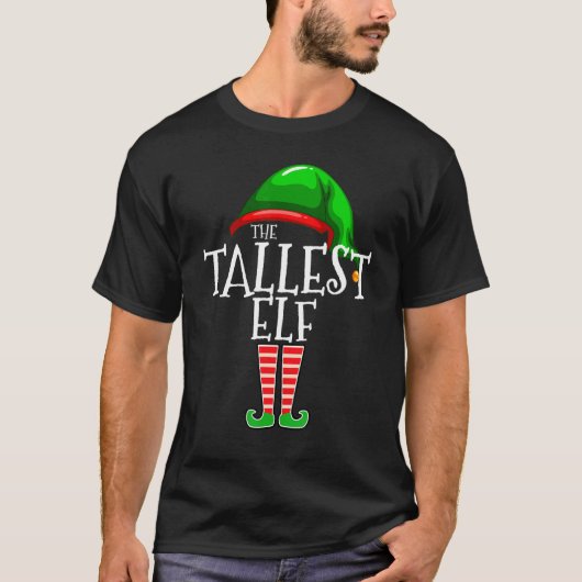Tallest Elf Familie Matching Group Weihnachten Sq T-Shirt (Vorderseite)