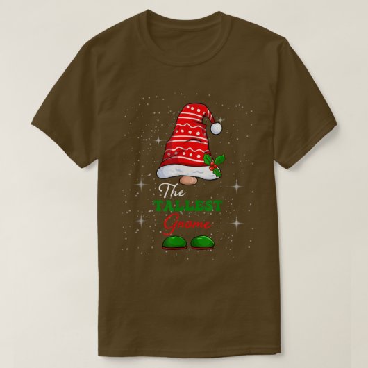 Tallest Gnome Family Matching Christmas Funny Paja T-Shirt (Design vorne)