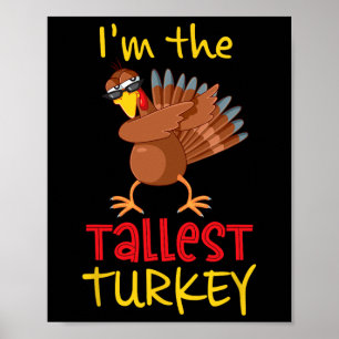 Tallest Turkey Matching Family Group Erntedank Poster