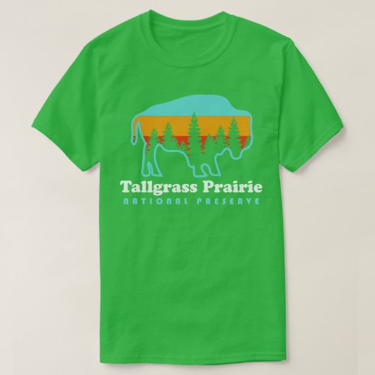 Tallgrass Prairie National Preserve Bison Kansas T-Shirt (Design vorne)