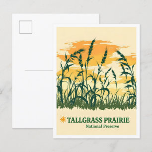 Tallgrass Prairie National Preserve Kansas Travel Postkarte