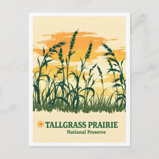 Tallgrass Prairie National Preserve Kansas Travel Postkarte (Vorderseite)