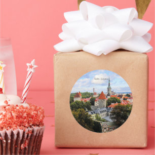 Tallin, Historisches Zentrum Estlands Runder Aufkleber