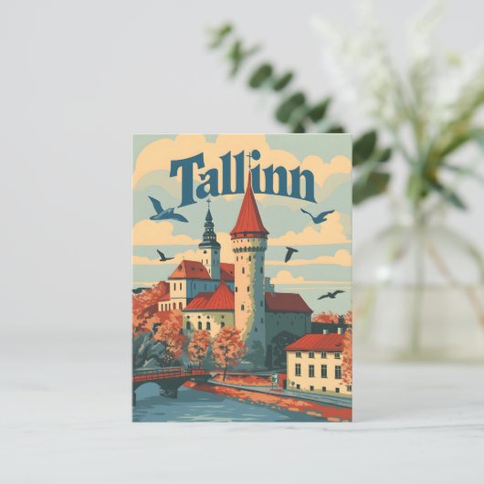 Tallin Vintag Postkarte (Stehend Vorderseite)