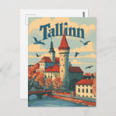 Tallin Vintag Postkarte (Vorne/Hinten)