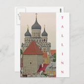Tallinn Altstadt Turm und Kathedrale Postkarte (Vorne/Hinten)