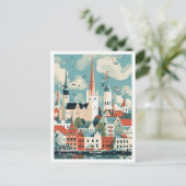 Tallinn Estland Art Travel Place Illustration Postkarte (Stehend Vorderseite)