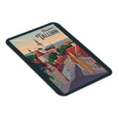 Tallinn Estland Illustration Travel Art Vintag Magnet (Rechte Seite)