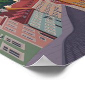 Tallinn Estland Illustration Travel Art Vintag Poster (Ecke)